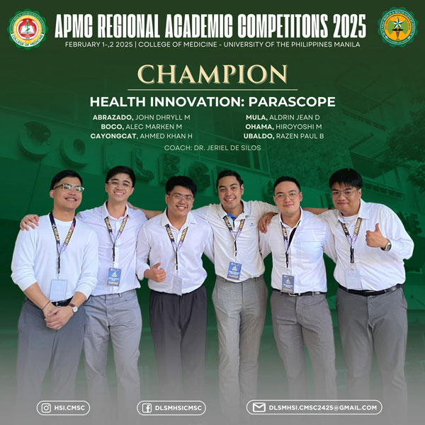 Members of the winning team for the Philippines Health Pitch competition.