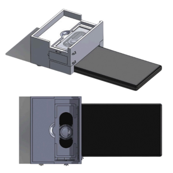 3d rendered model of the Parascope with a mobile phone in place