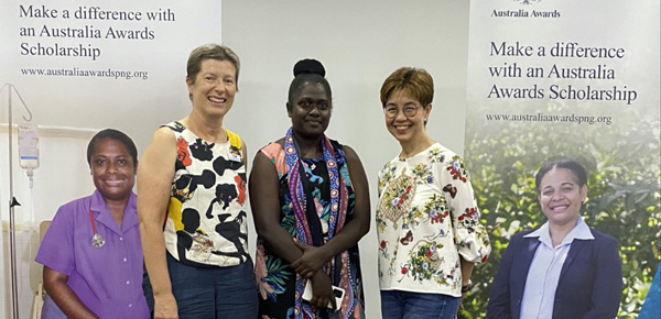 Trainers and a participant from the recent JBI Clinical Leadership Workshop held in Papua New Guinea