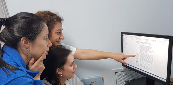 Colleagues use the GRIP tool to communicate collaboratively